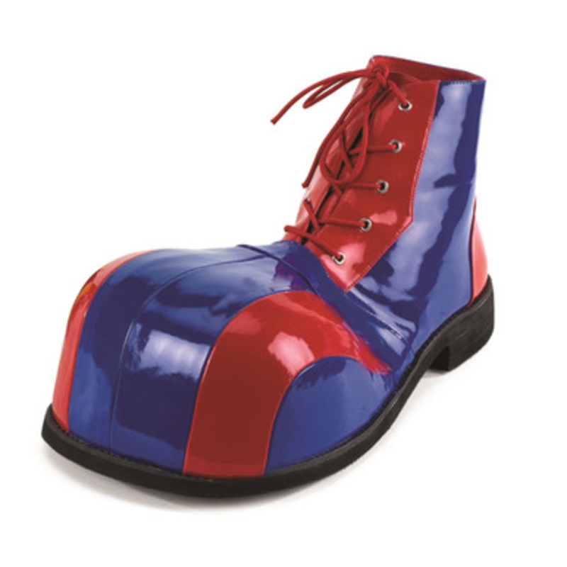 Clown Shoes with Non-slip Tread Red/Blue