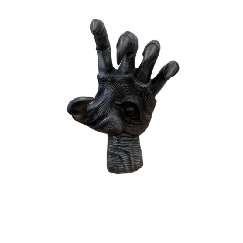 Eerie Black Hand with Eye in Palm