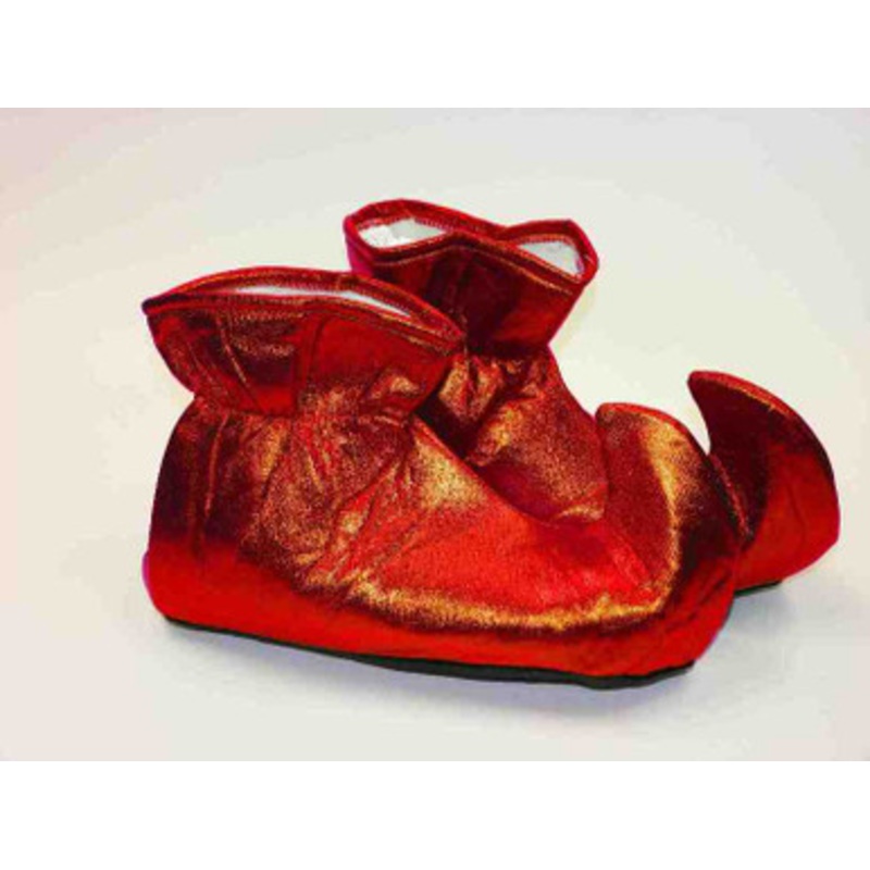 Elf Shoes Red Shiny Cloth