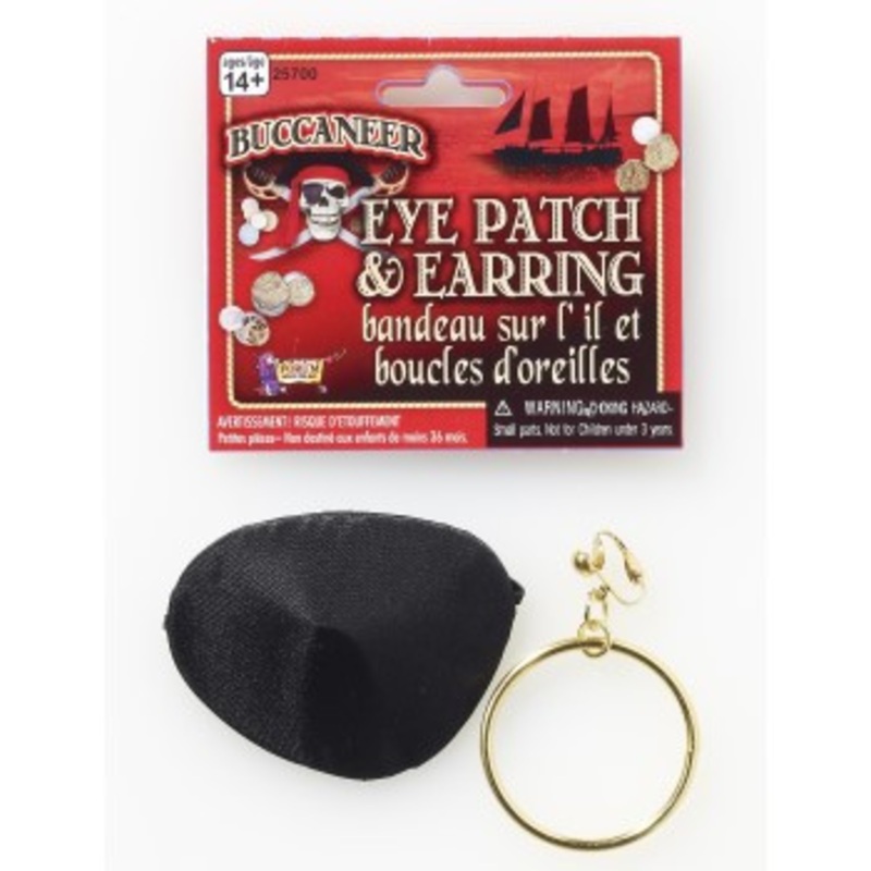 Eye Patch & Earring Set Buccaneer Pirate