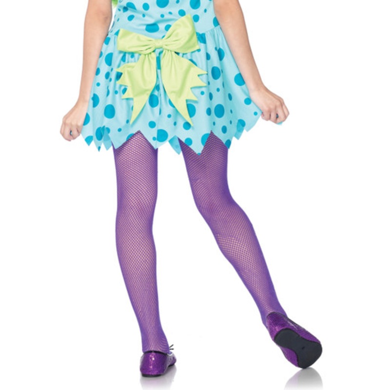 Fishnet Tights Child Sizes - Neon Purple Girl's Tight Size 3T-4T