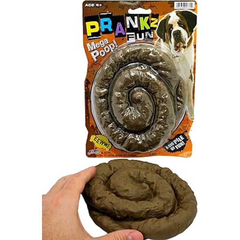 Fun Large Fake Dog Poop Toys Brown