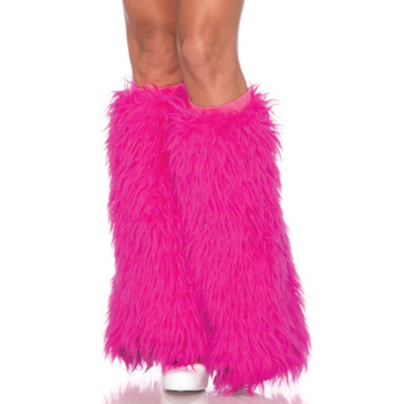 Furry Leg Warmers Assorted Colors Neon Green