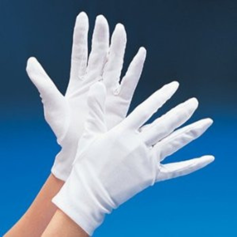 Gloves 10" Wrist Length Adult White Stretch(W18990WHT)