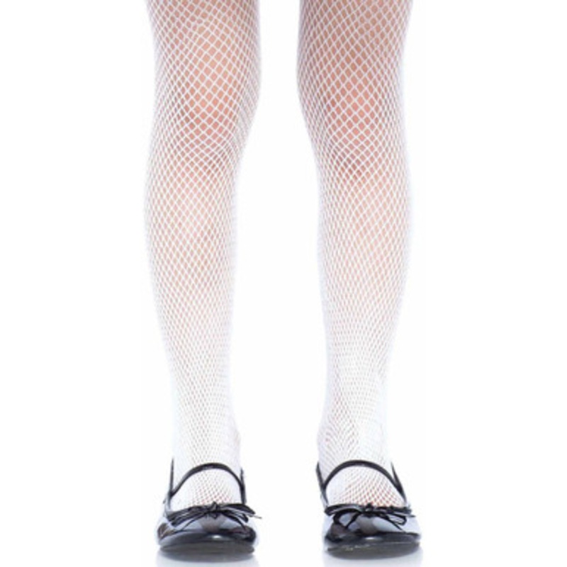 Leg Avenue Fishnet Tights Child Sizes - White Girl's Tight Size 3T-4T