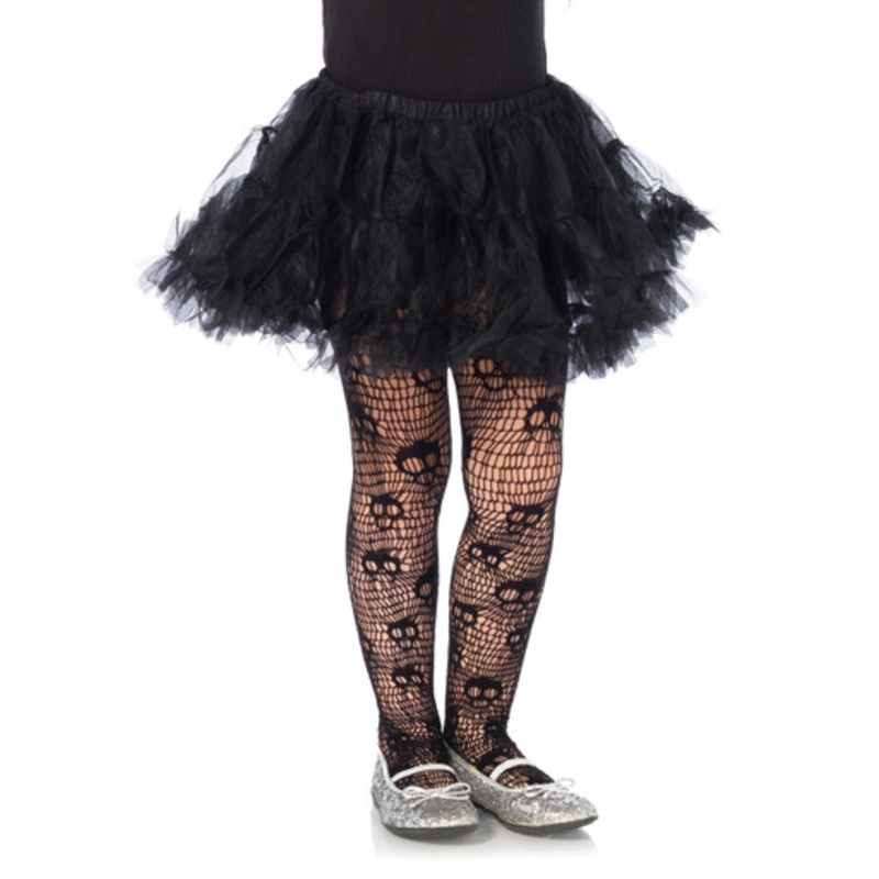 Leg Avenue Girl's Skull Net Tights Girl's Tight Size 3T-4T