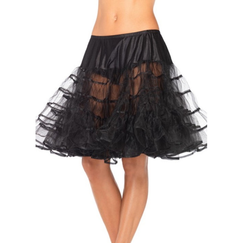 Leg Avenue Knee Length Petticoat Assorted Colors Black