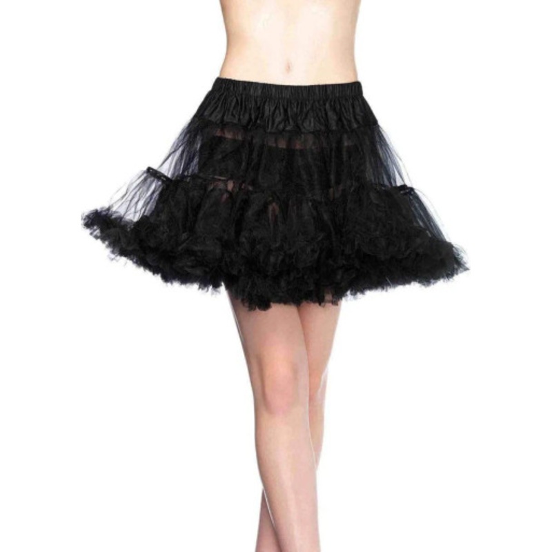 Leg Avenue Layered Tulle Petticoat Assorted Colors Black
