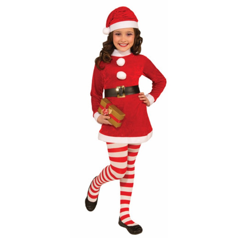 Red and White Striped Tights Child Size 8-10 & 12-14 Child X-Large 14-16