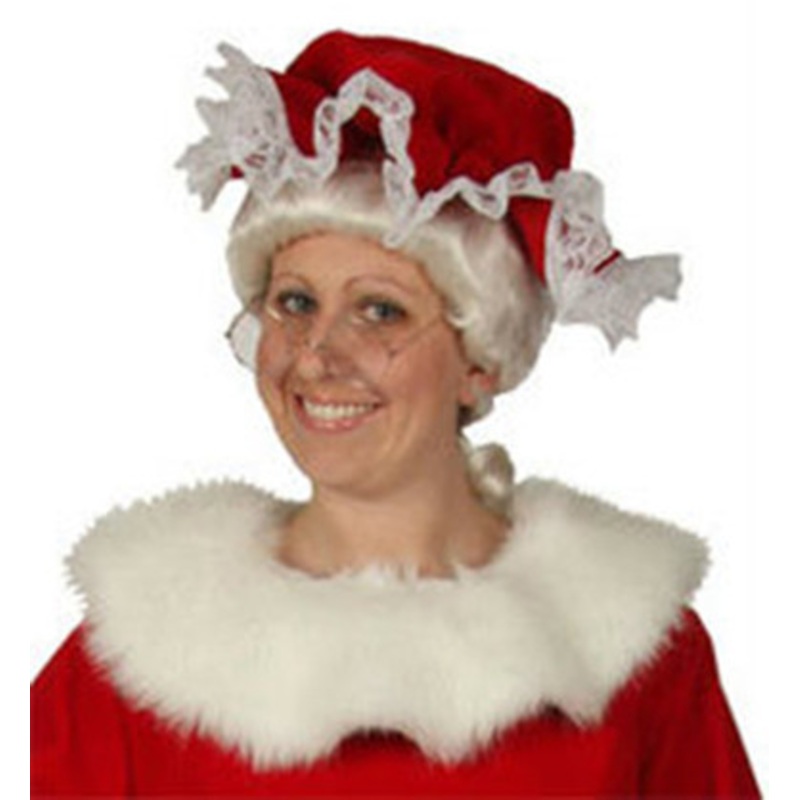 Regal Red Mop Hat for Mrs Claus
