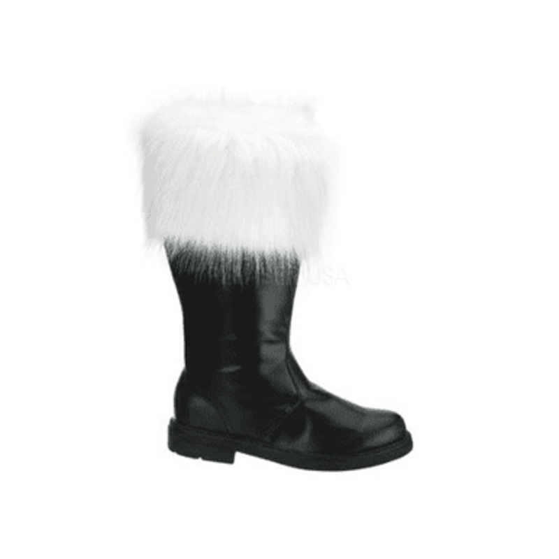 Santa Boot 1" Flat Heel and Fur cuff Men's Large 12-13
