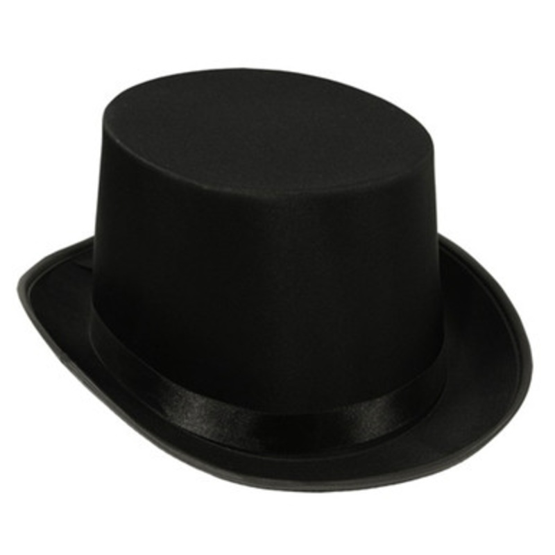 Silk Top Hat  Black 57cm