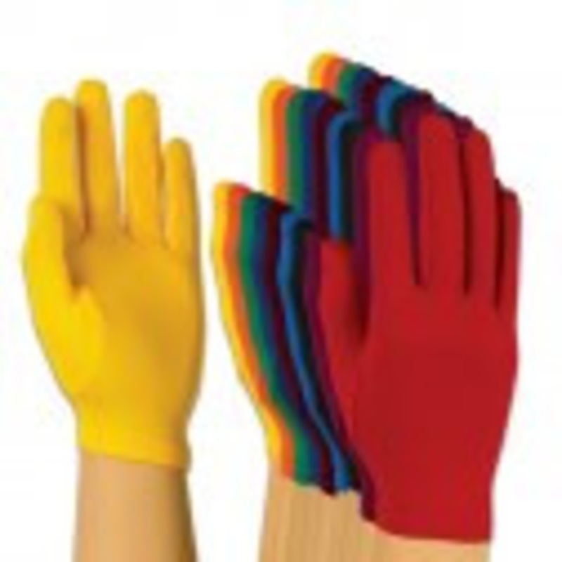 Solid Color Stretch Gloves US Size 14 Black