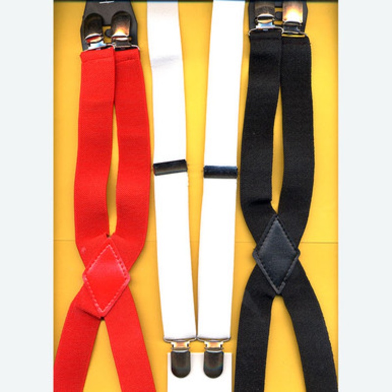 Solid Color Suspenders(SUSPENDERS) Black