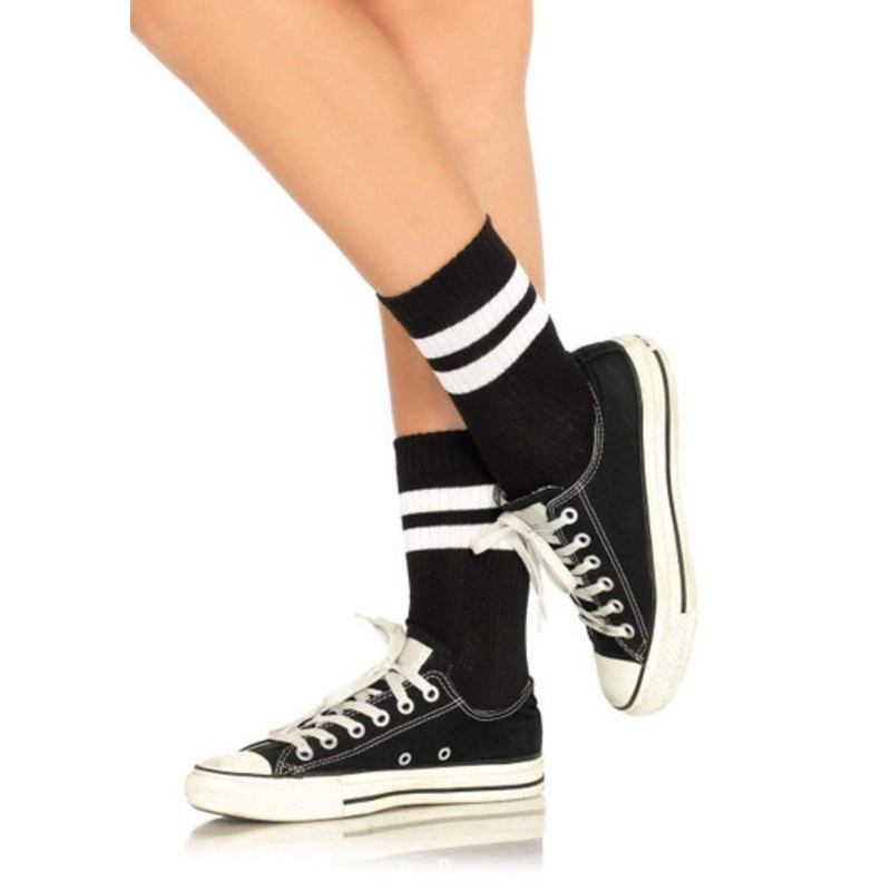 Athletic Striped Anklets