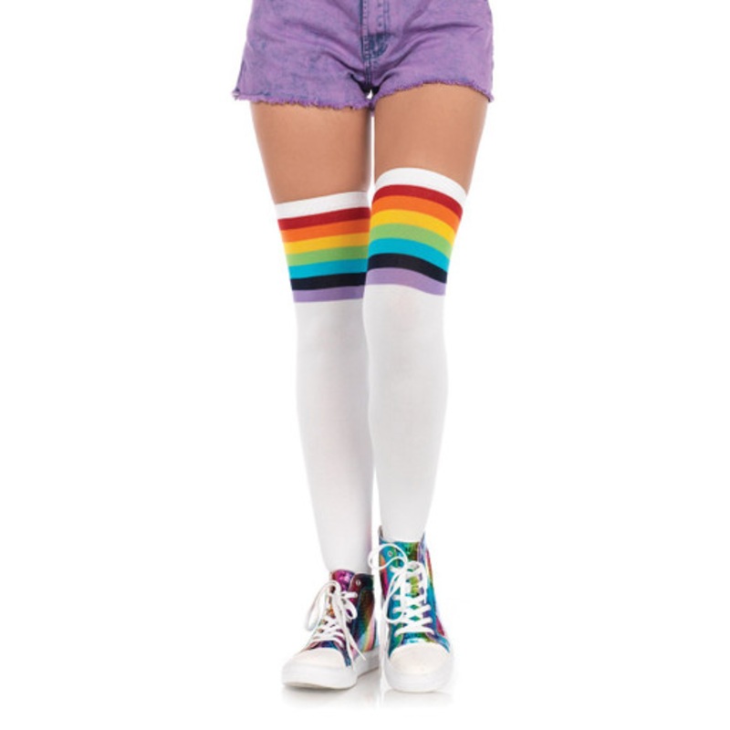 Leg Avenue Over The Rainbow Opaque Thigh High