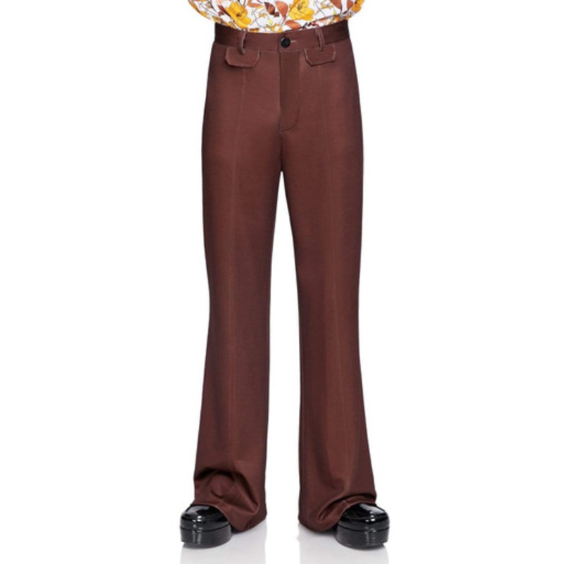 Men's Bell Bottom Pants Men's: 36" - 38" Chest & 28" - 32" Waist Brown