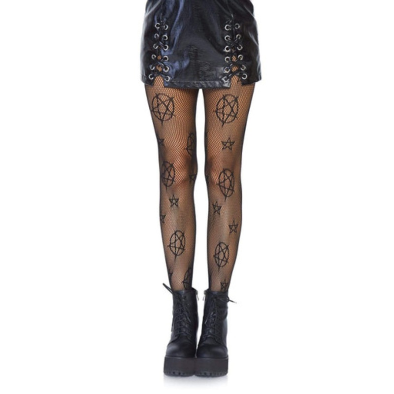 Occult Symbol Fishnet Tights