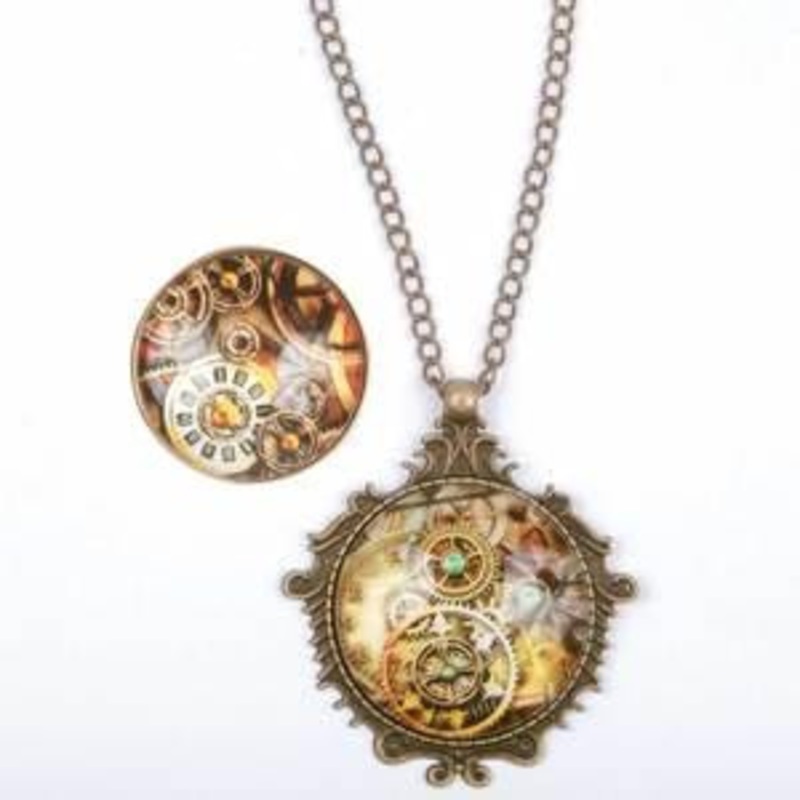Steampunk Necklace & Ring Set