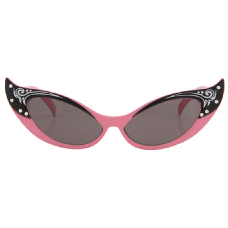 Vintage Cat Eyes Glasses Pink/Clear