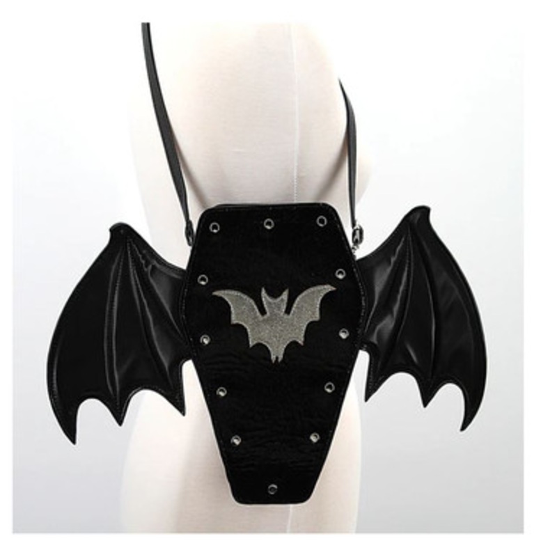 Bat Coffin Convertible Backpack In Vinyl