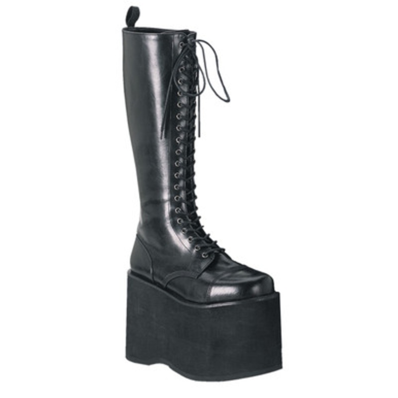 Demonia Mega Boot 5 3/4" (14.6cm) Platform Goth Punk Cyber Lace Up Knee Boot Size 8