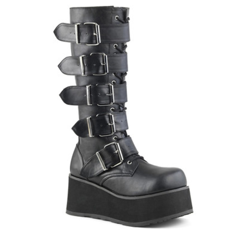 Demonia Trashville Knee Boot 3 1/4" (8.3cm) Platform Goth Punk Knee Boot Mens 10