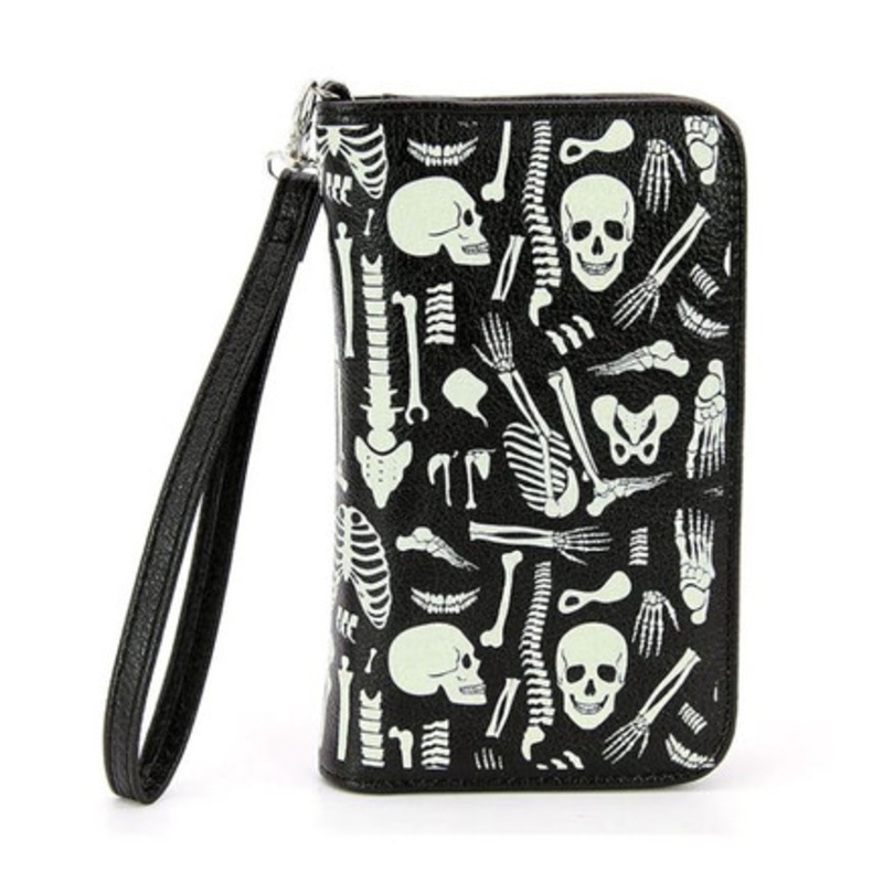 Glow In The Dark Skeleton Wallet In Vinyl