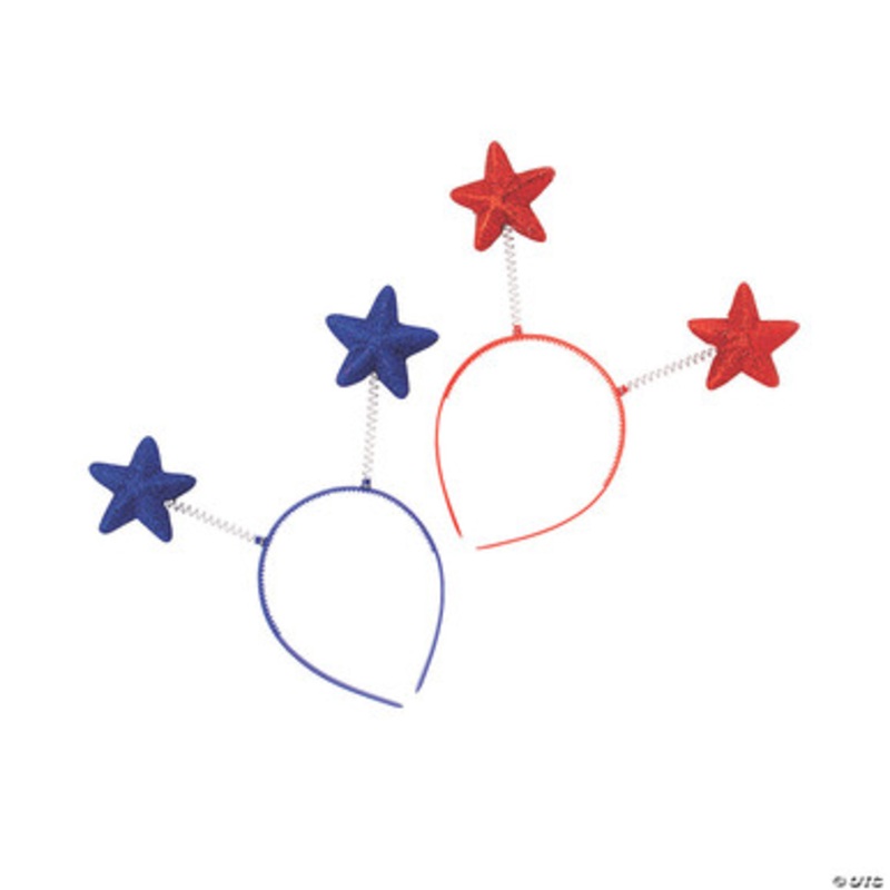 Patriotic Star Head Boppers Blue