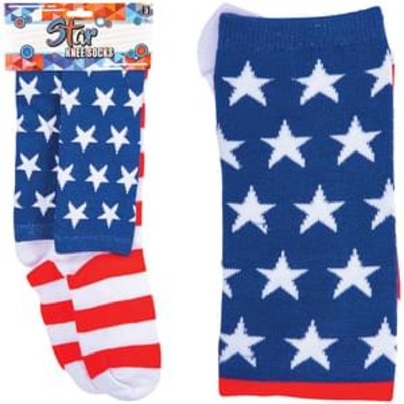 Patriotic Stars Knee High Socks