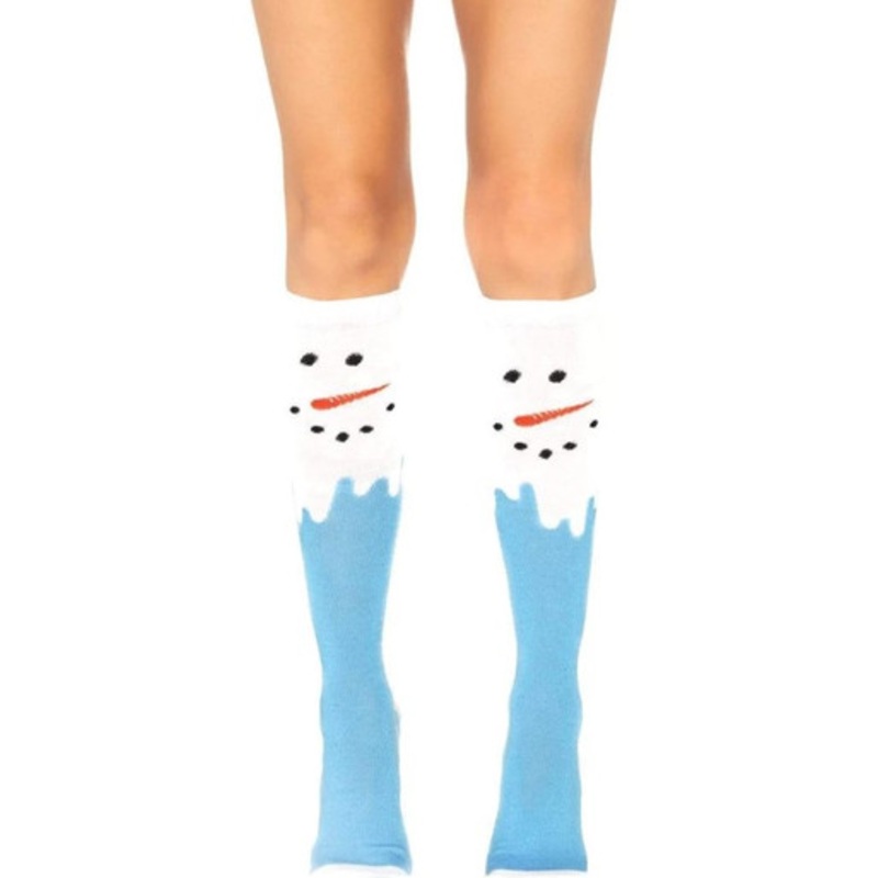 Snow Man Knee-High Socks