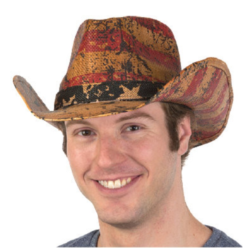 USA Themed Toyo Western w/Stars Decorated Band