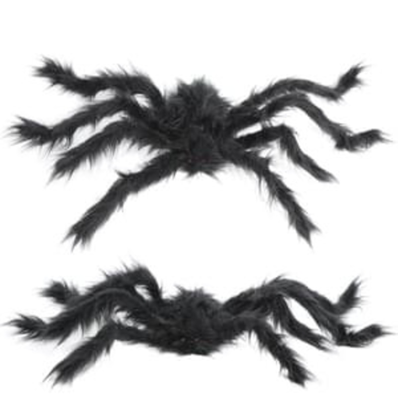 30" Black Furry Spider