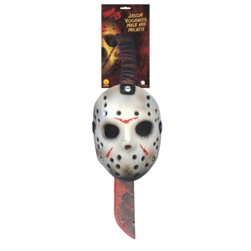 Adult Jason Mask and Machete