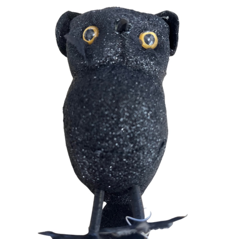 Black Glitter Owl