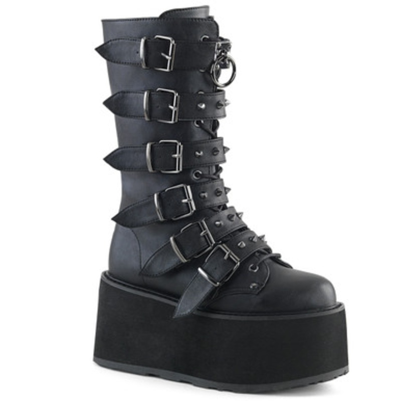 Demonia Damned 3 1/2" PF Mid-Calf Boot Size 6