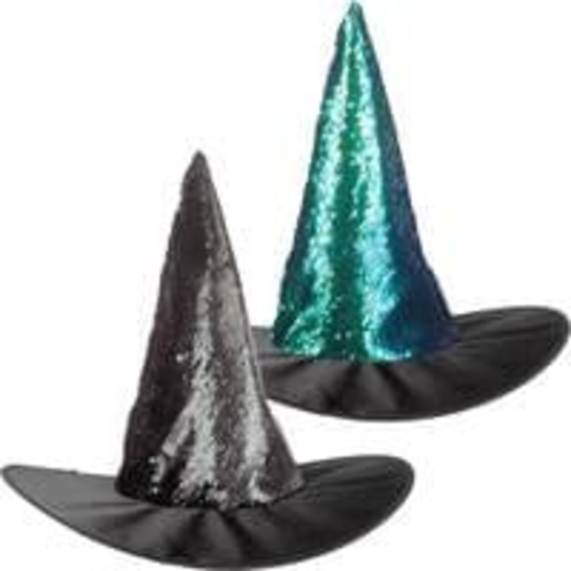 Flip Sequin Witch Hat Adult