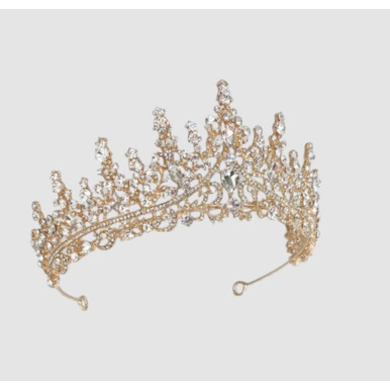Gold Glamorous Princess Tiara Gold