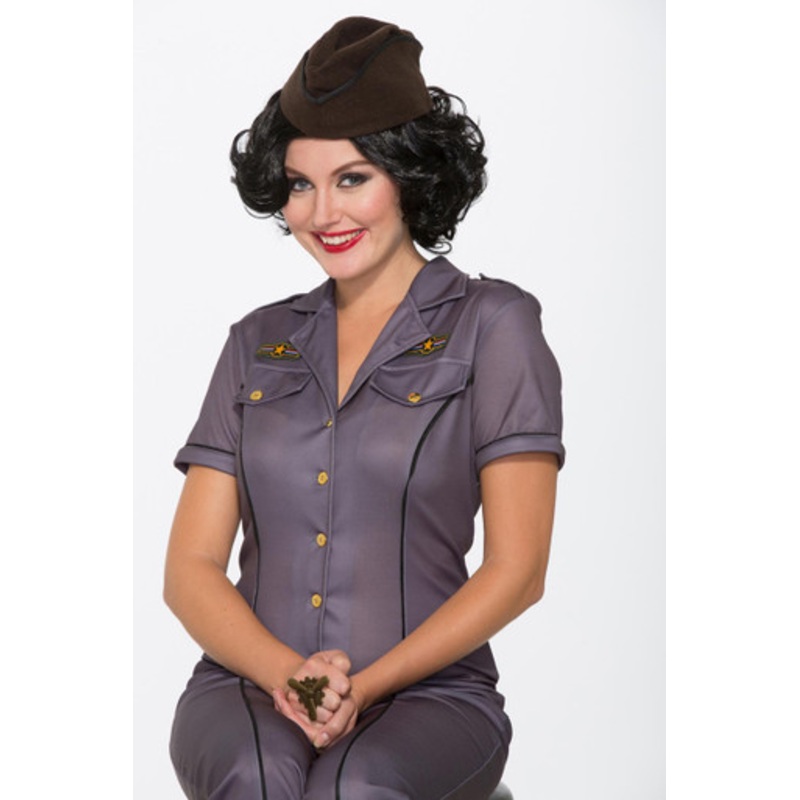 HAT  1940S ARMY  BROWN
