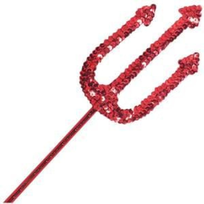 Pitchfork Red Sequin 19"