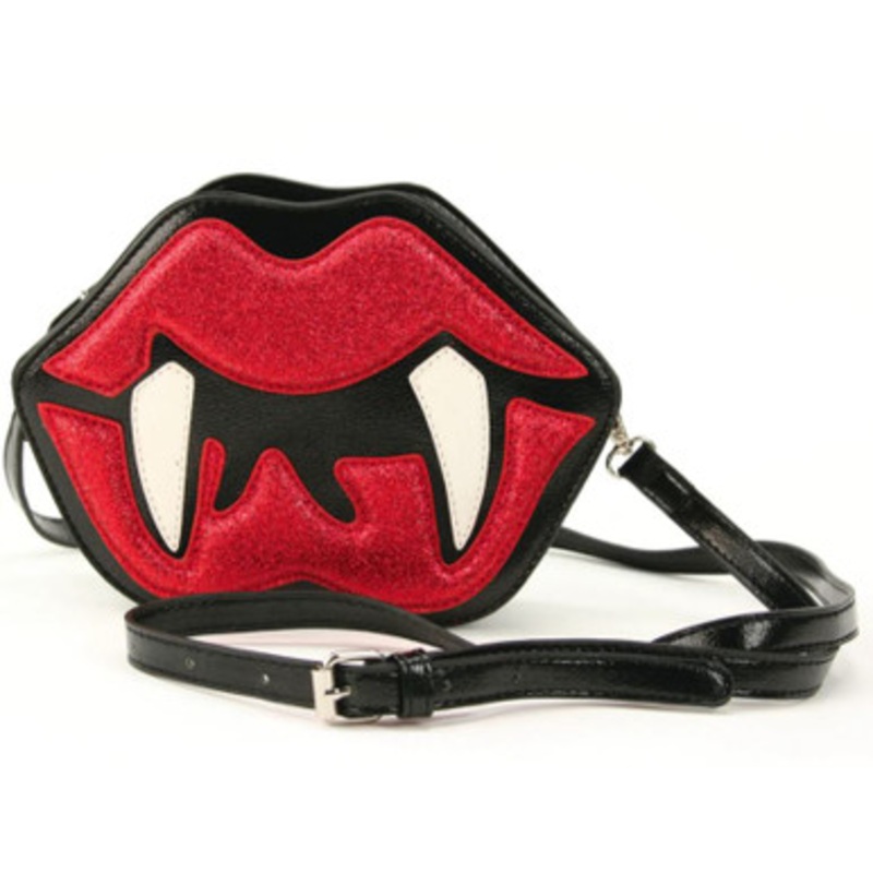 Sleepyville Critters - Vampire Mouth Cross Body Bag In Vinyl Material