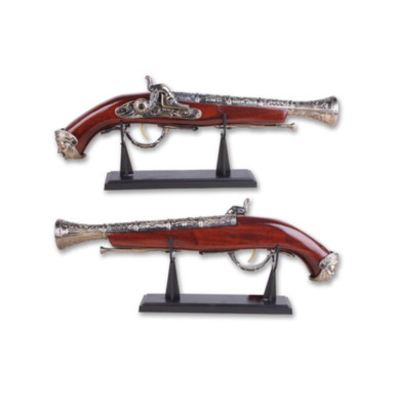 17 DECORATION ANTIQUE BLUNDERBUSS MODEL WITH STAND 17" Brown
