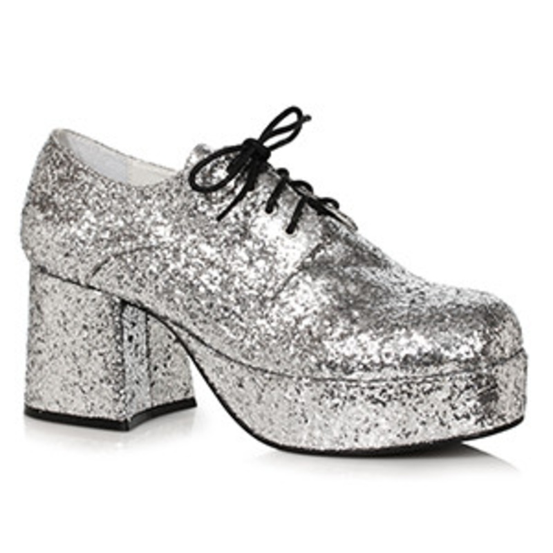 3" Heel Glitter Pimp Shoe Mens Mens Small 8-9 Gold