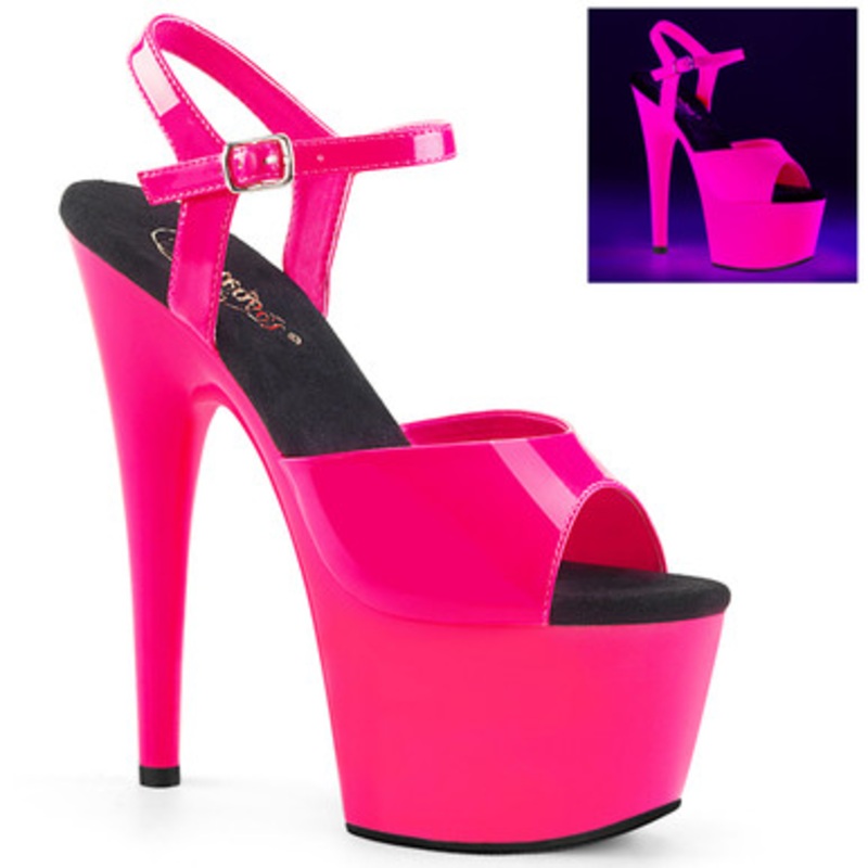 7" Neon Reactive Ankle Strap Sandal Vein 2 Wide
