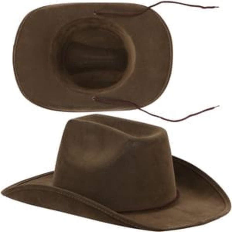 ADULT FELT COWBOY HAT Black/Gold Xtra Large