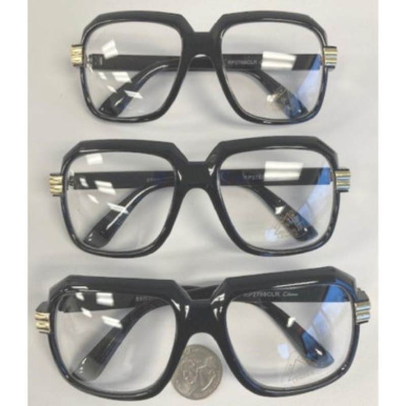 CAZEL STYLE CLEAR LENS, BLACK FRAMES Black