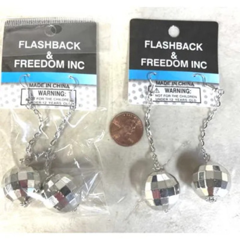 DISCO BALL HANGING EARRINGS