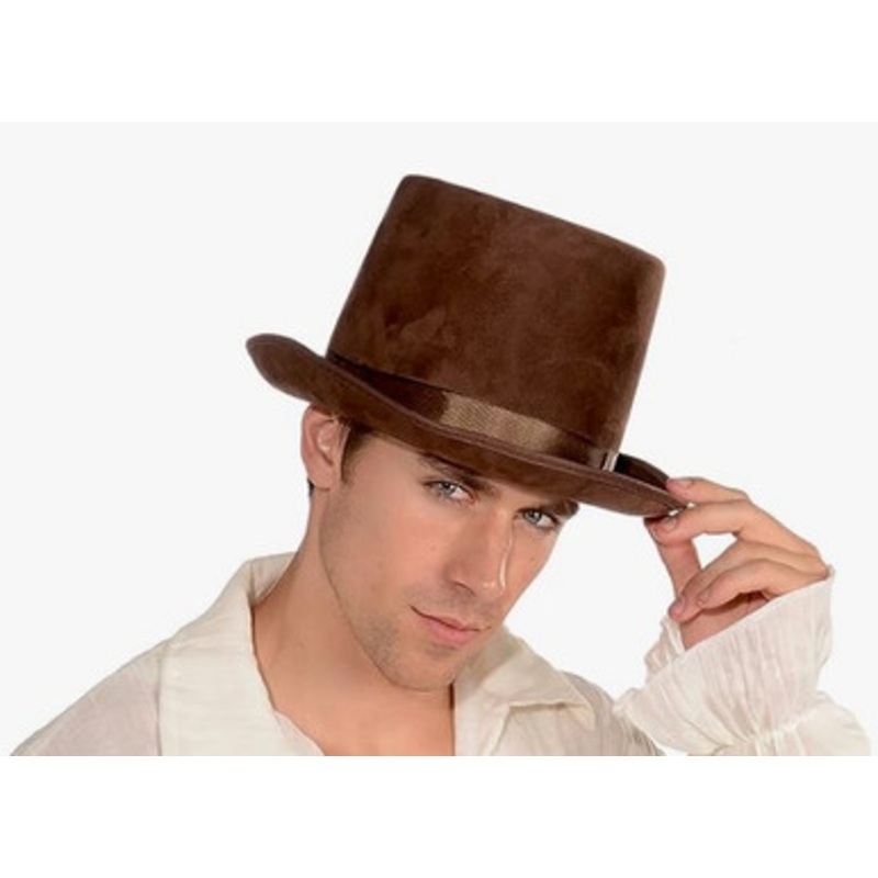 Faux Leather Top Hat