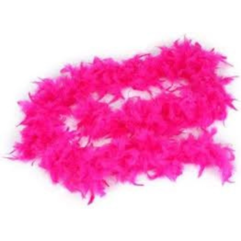 Feather Boa Fuchsia XLarge Black
