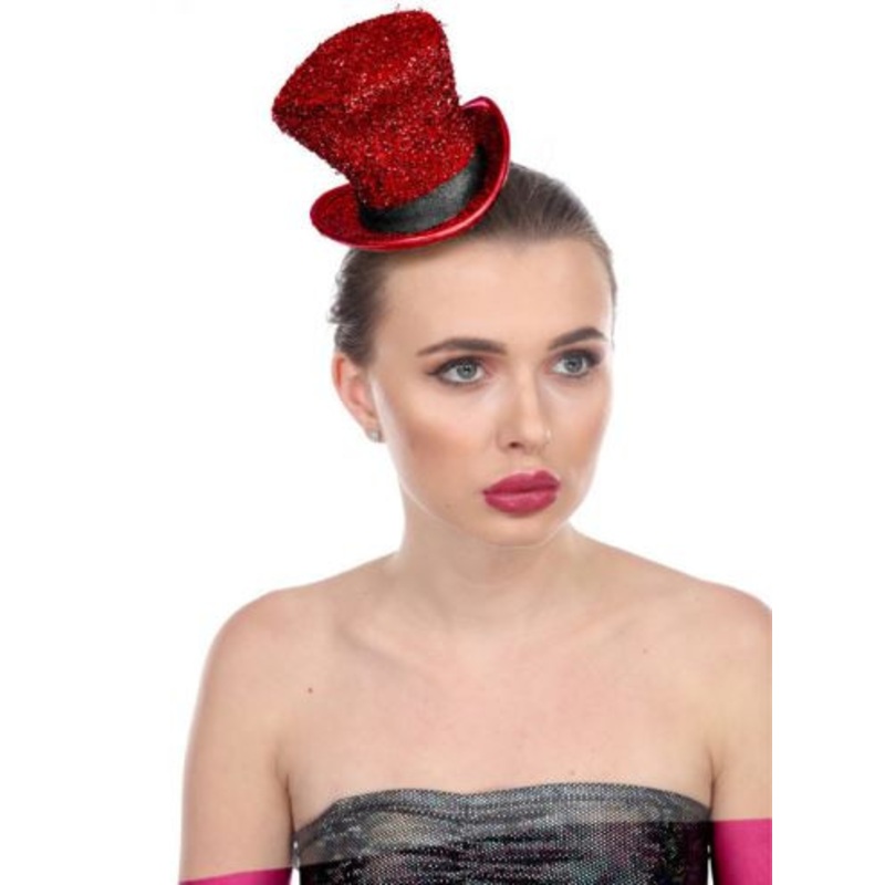 Leprechaun Mini Red Shiny Hat